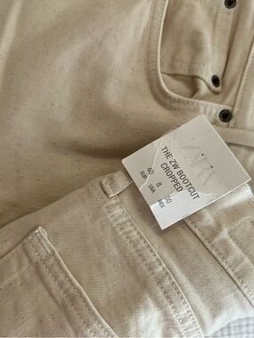 Zara Cream/Tan Bootcut Cropped Men’s Pants